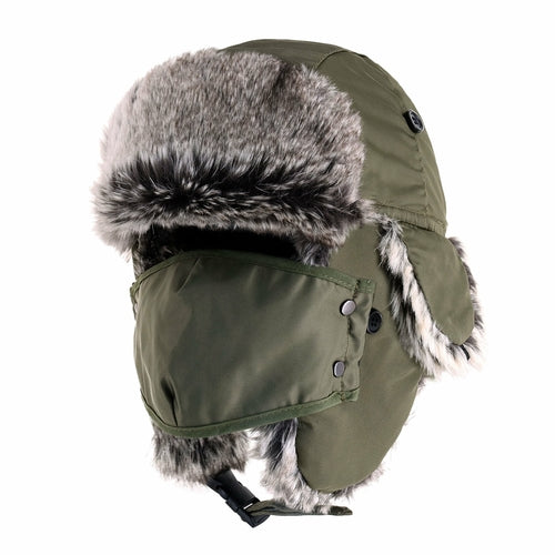 Water-Resistant Winter Hat with Mask