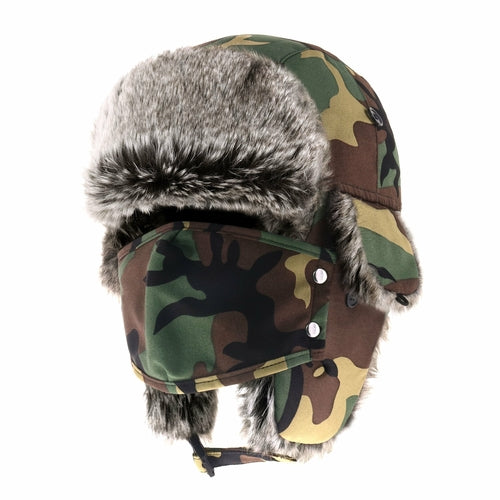 Water-Resistant Winter Hat with Mask