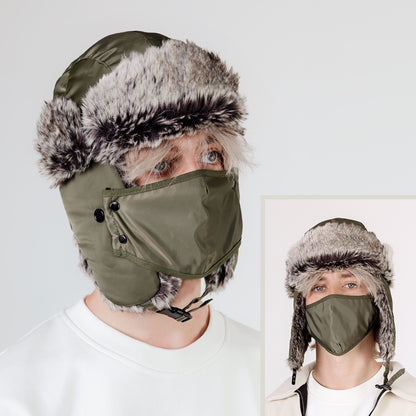 Water-Resistant Winter Hat with Mask